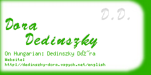 dora dedinszky business card